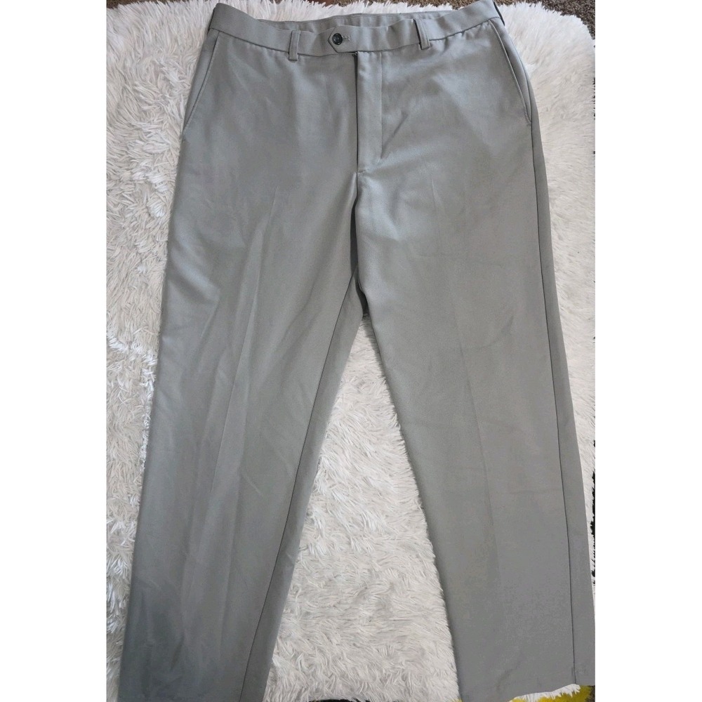 Izod Pants Mens Size 36x34Golf Polyester‎ Gray Active Pockets Athletic